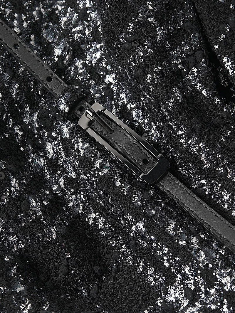 Jackie O Stretch-Bouclé Midi-Dress