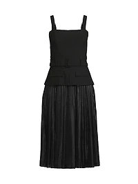 Noemia Stretch-Crepe Belted Midi-Dress