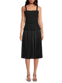 Noemia Stretch-Crepe Belted Midi-Dress