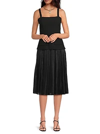 Noemia Stretch-Crepe Belted Midi-Dress