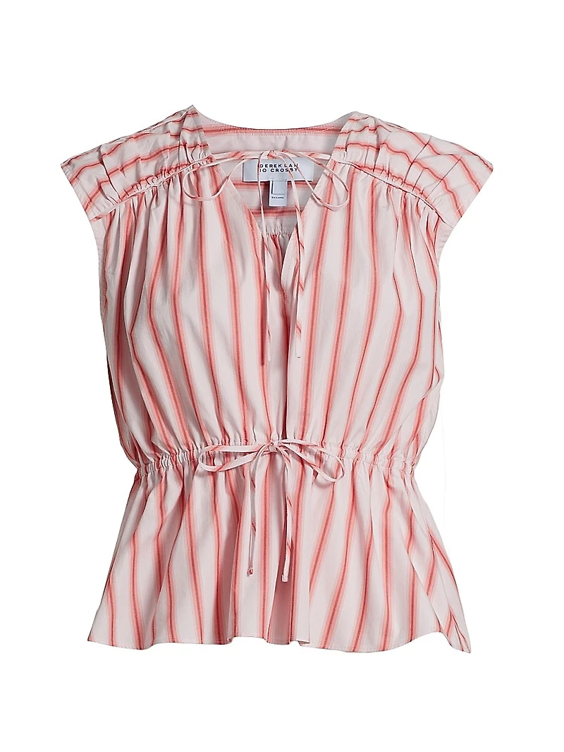 Caroline Striped Tie Top