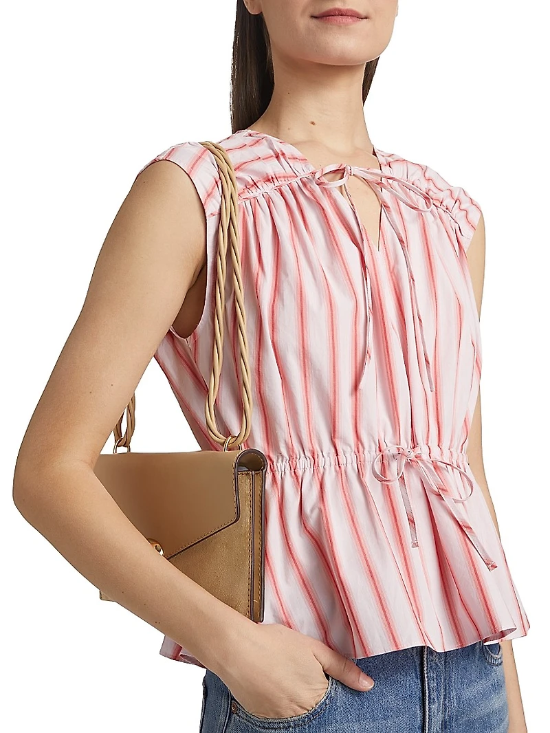Caroline Striped Tie Top