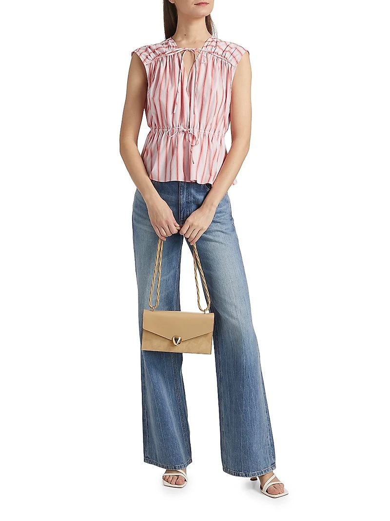 Caroline Striped Tie Top