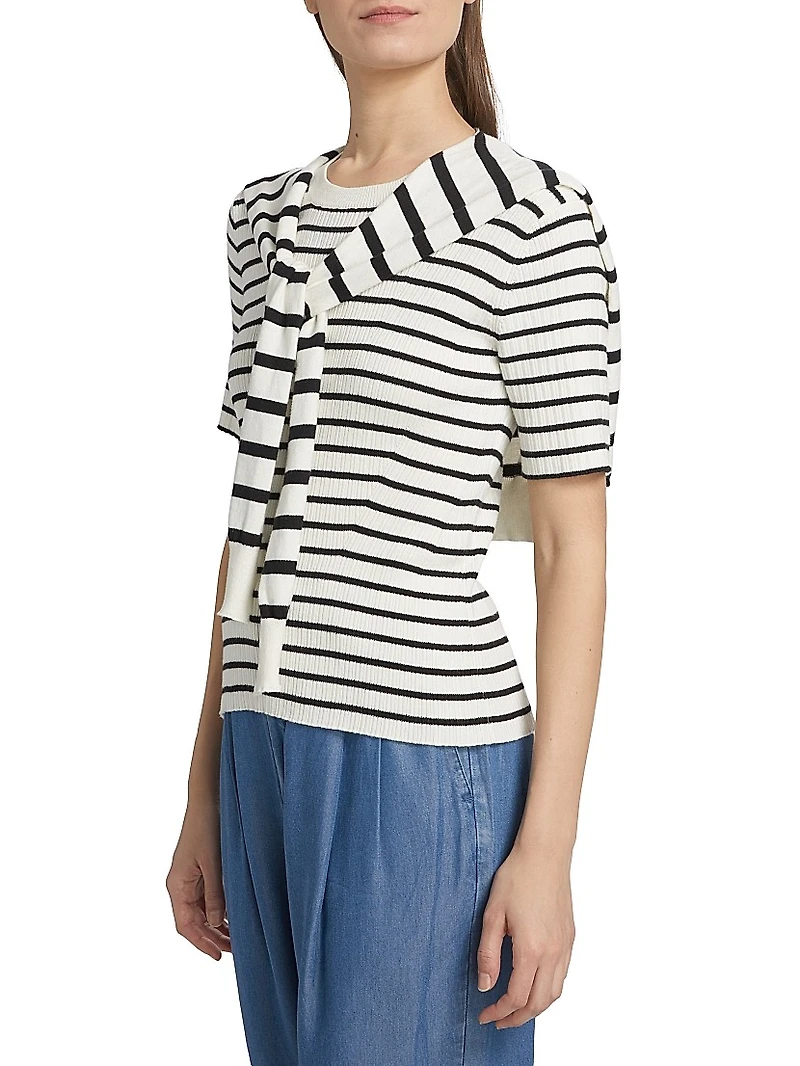 Twain Short-Sleeve Sweater