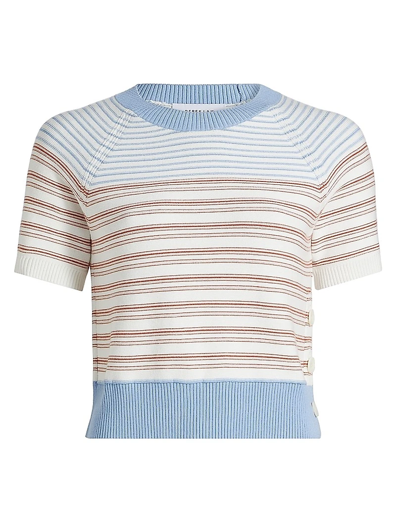 Case Short-Sleeve Striped Sweater