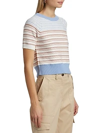 Case Short-Sleeve Striped Sweater