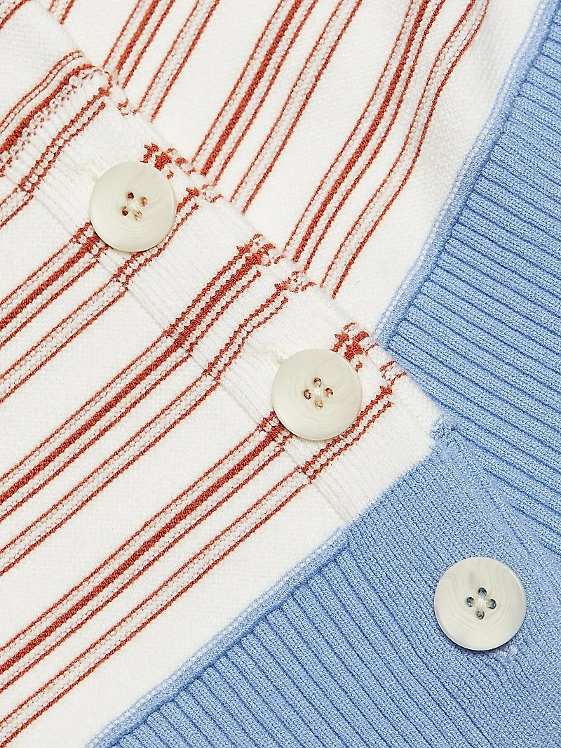 Case Short-Sleeve Striped Sweater