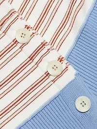 Case Short-Sleeve Striped Sweater