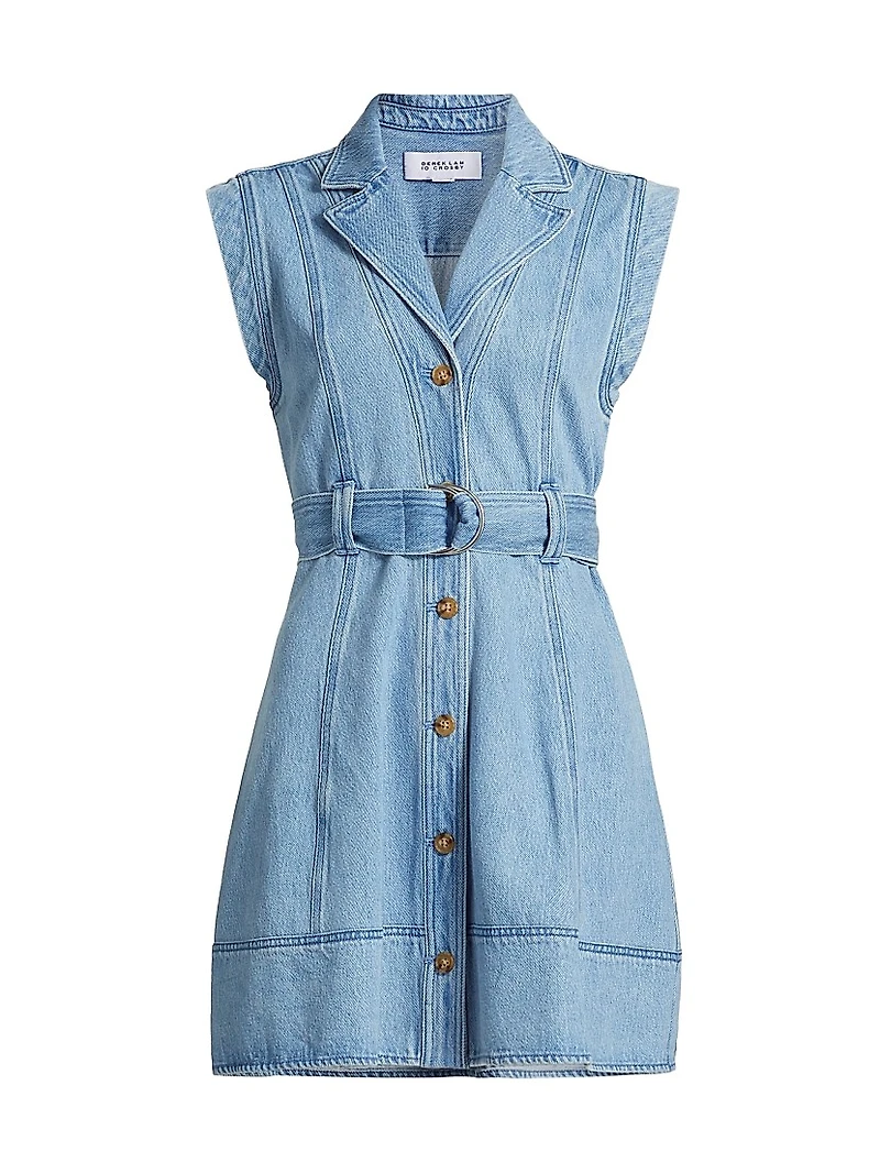 Lya Belted Denim Minidress