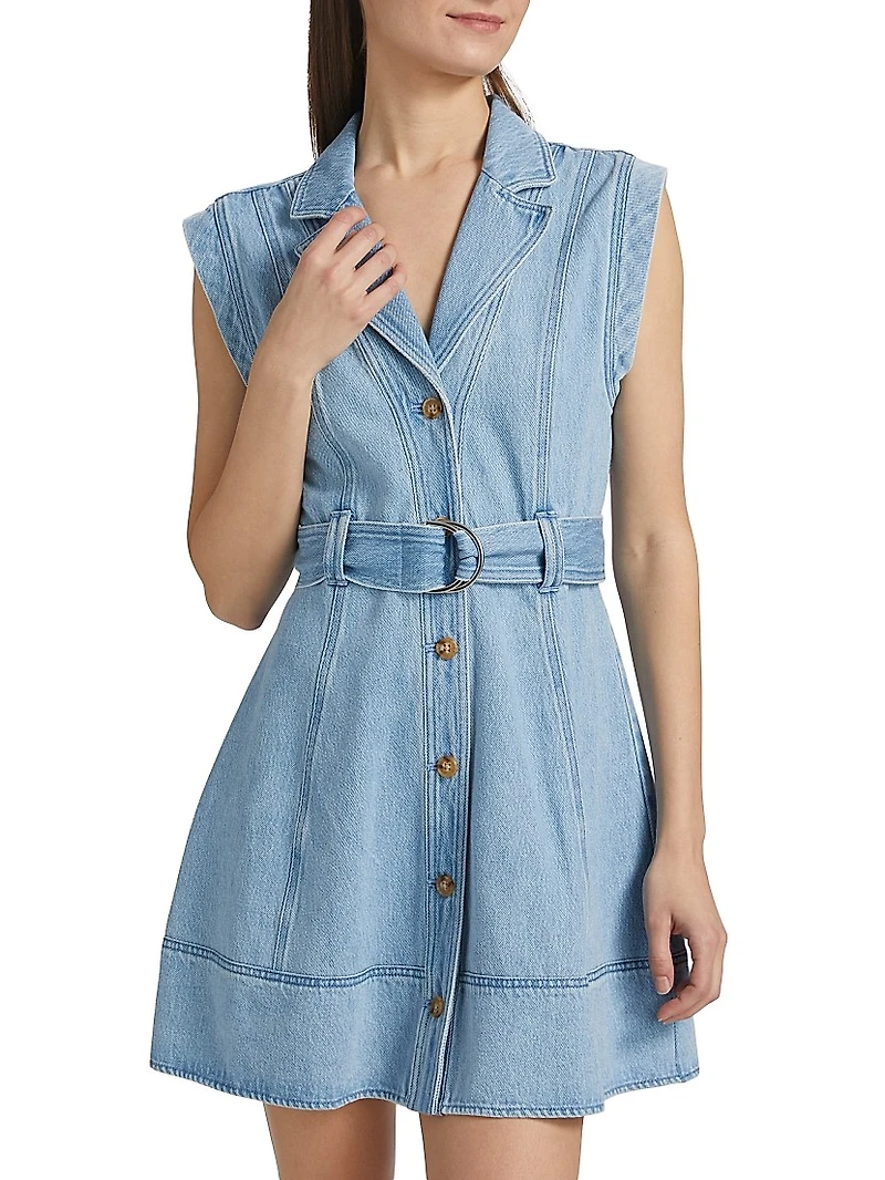 Lya Belted Denim Minidress