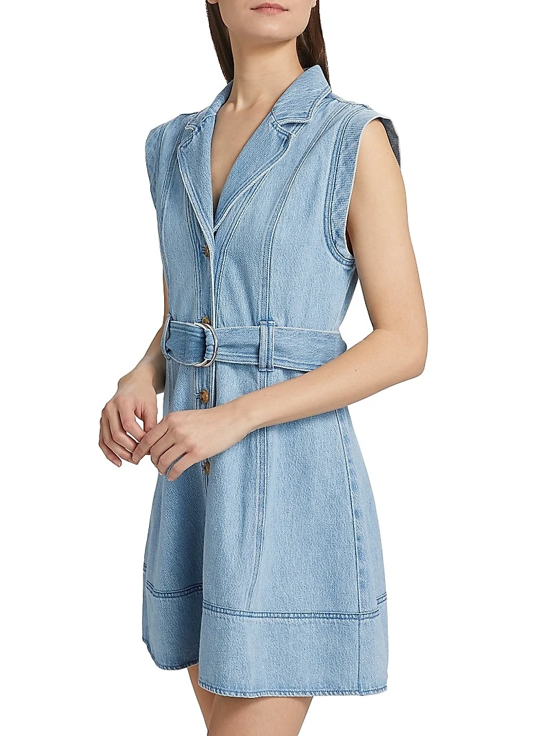 Lya Belted Denim Minidress