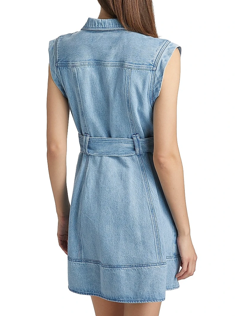 Lya Belted Denim Minidress