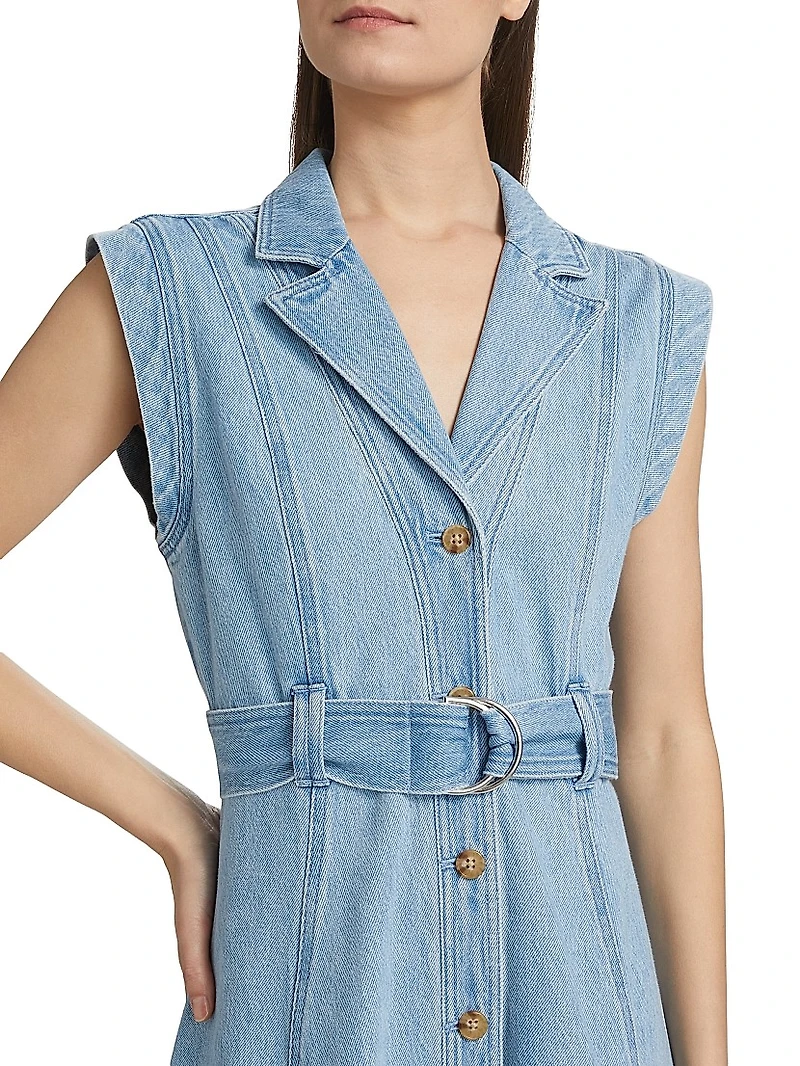 Lya Belted Denim Minidress