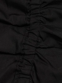 Poplin Ruched Midi-Shirtdress