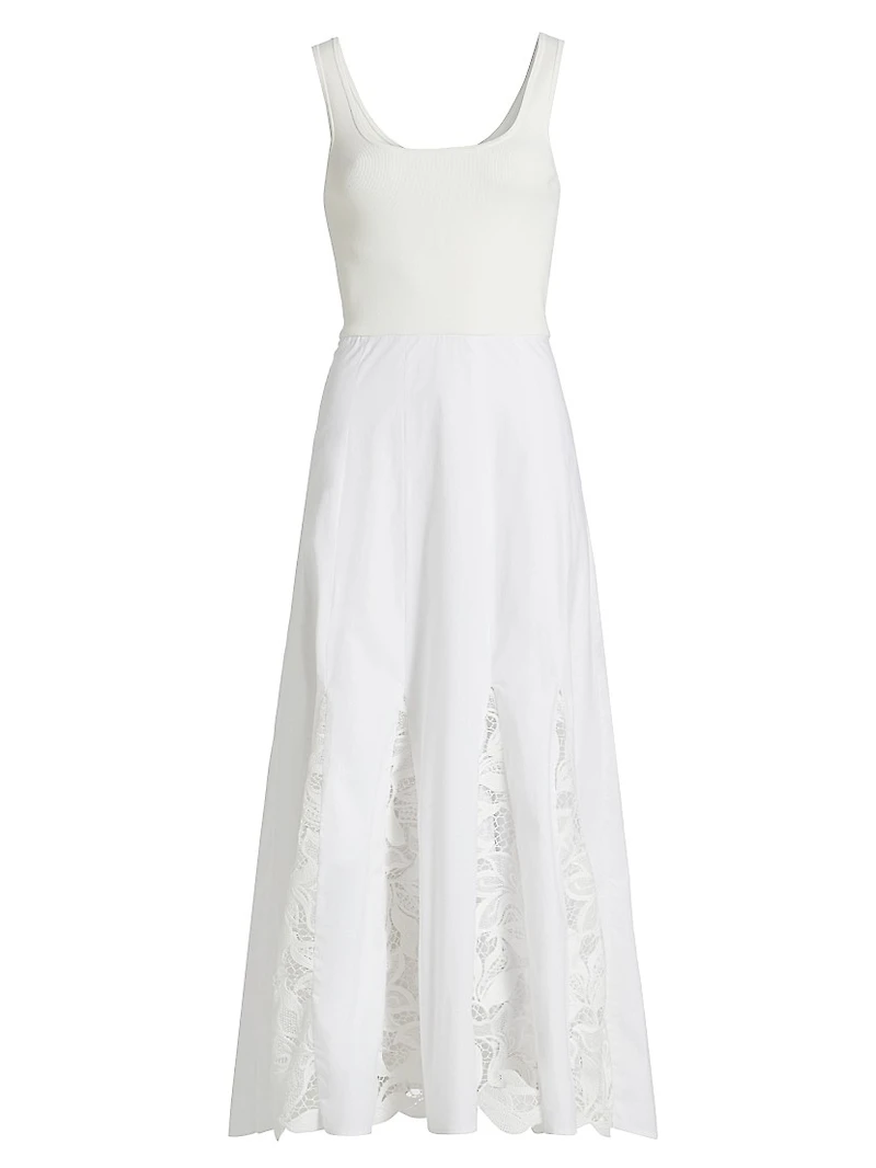 Maeleyse Mixed Media Lace Dress