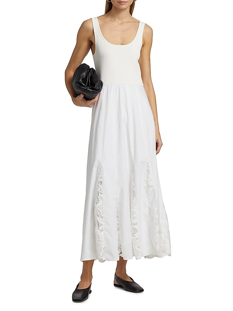 Maeleyse Mixed Media Lace Dress