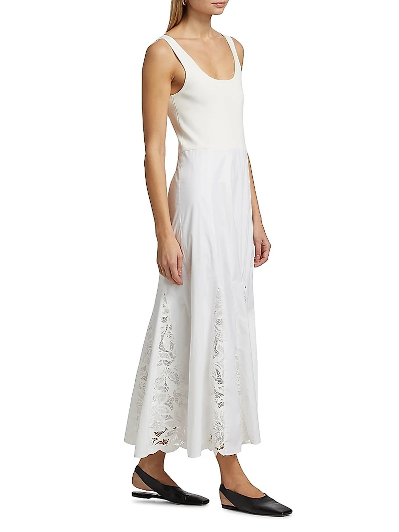 Maeleyse Mixed Media Lace Dress