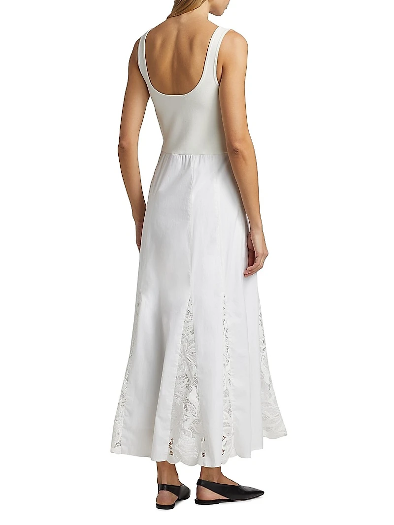 Maeleyse Mixed Media Lace Dress