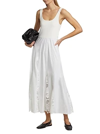 Maeleyse Mixed Media Lace Dress
