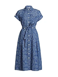 Gaelle Floral Belted Utility Dress