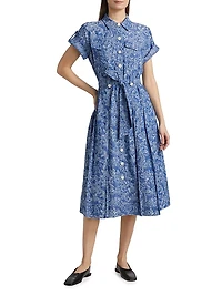 Gaelle Floral Belted Utility Dress