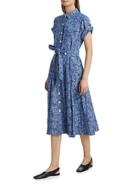 Gaelle Floral Belted Utility Dress