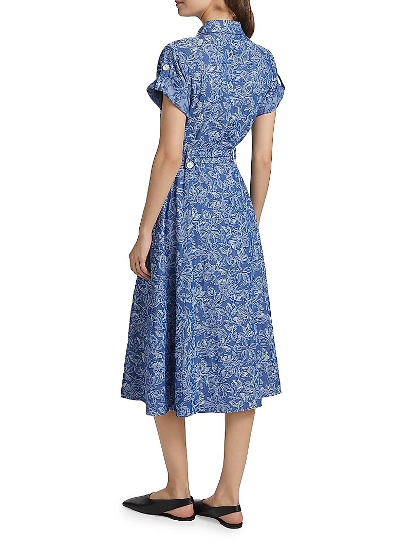 Gaelle Floral Belted Utility Dress