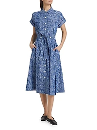 Gaelle Floral Belted Utility Dress