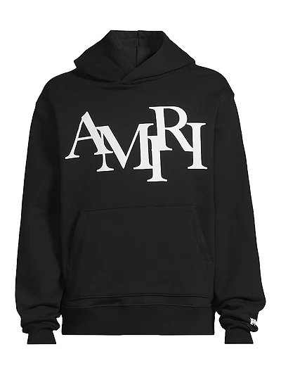 Logo Staggered Hoodie