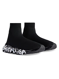Men's Speed 2.0 Full Clear Sole Graffiti Recycled Knit Sneakers