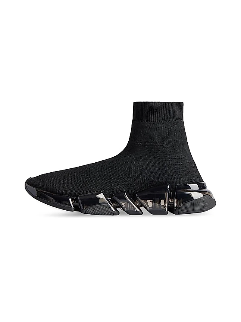 Men's Speed 2.0 Full Clear Sole Graffiti Recycled Knit Sneakers