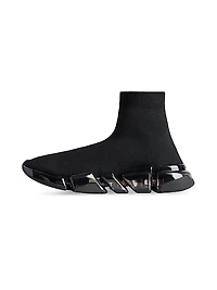 Men's Speed 2.0 Full Clear Sole Graffiti Recycled Knit Sneakers