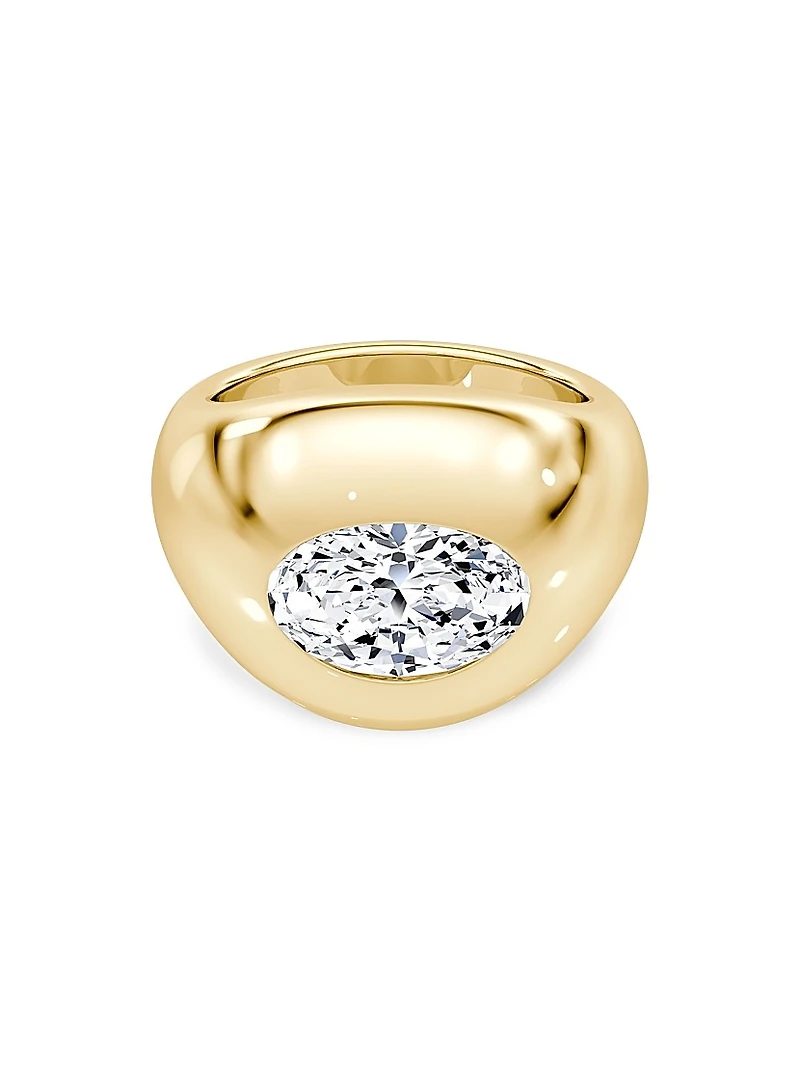 Petra 14K Yellow Gold & TCW Lab-Grown Diamond Ring