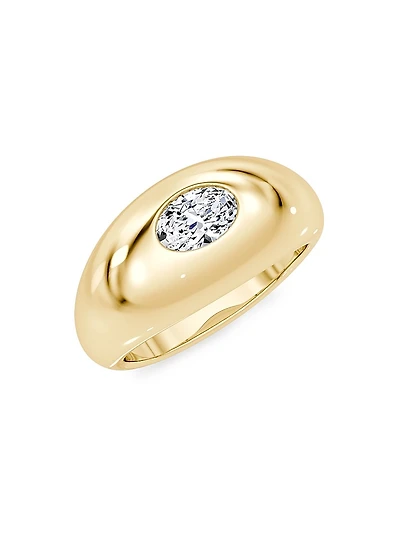 Petra 14K Yellow Gold & 0.50 TCW Lab-Grown Diamond Ring