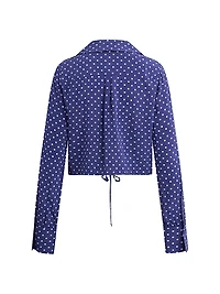 Parker Polka Dot Tie-Hem Top