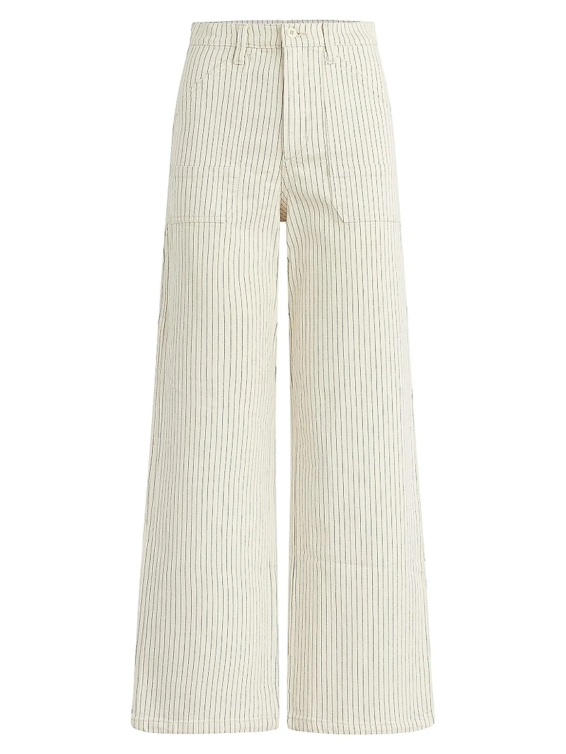 The Mischa Striped Cotton Utility Pants