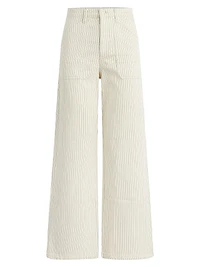 The Mischa Striped Cotton Utility Pants
