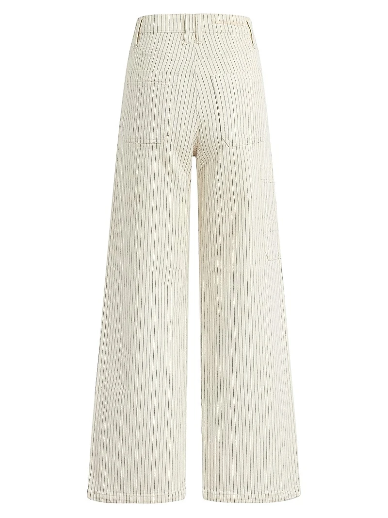 The Mischa Striped Cotton Utility Pants