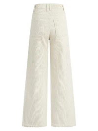 The Mischa Striped Cotton Utility Pants