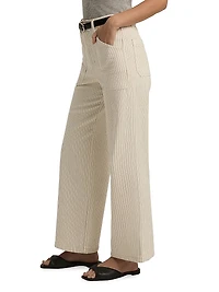 The Mischa Striped Cotton Utility Pants