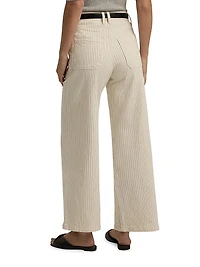 The Mischa Striped Cotton Utility Pants
