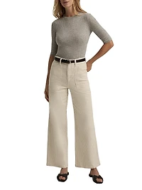 The Mischa Striped Cotton Utility Pants