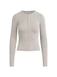 The Ribbed Henley Top