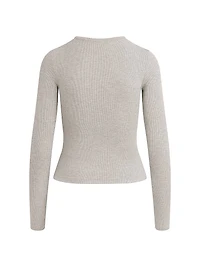 The Ribbed Henley Top