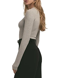 The Ribbed Henley Top