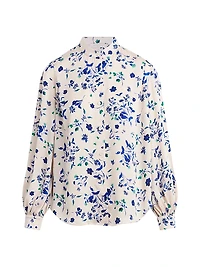 The Lauren Floral Button-Front Top
