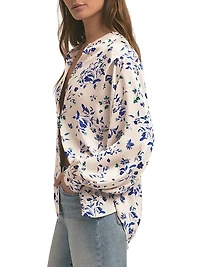 The Lauren Floral Button-Front Top
