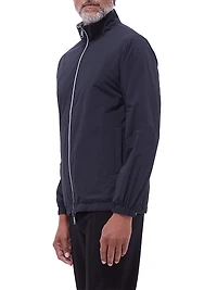Reversible Stand Collar Zip-Front Jacket