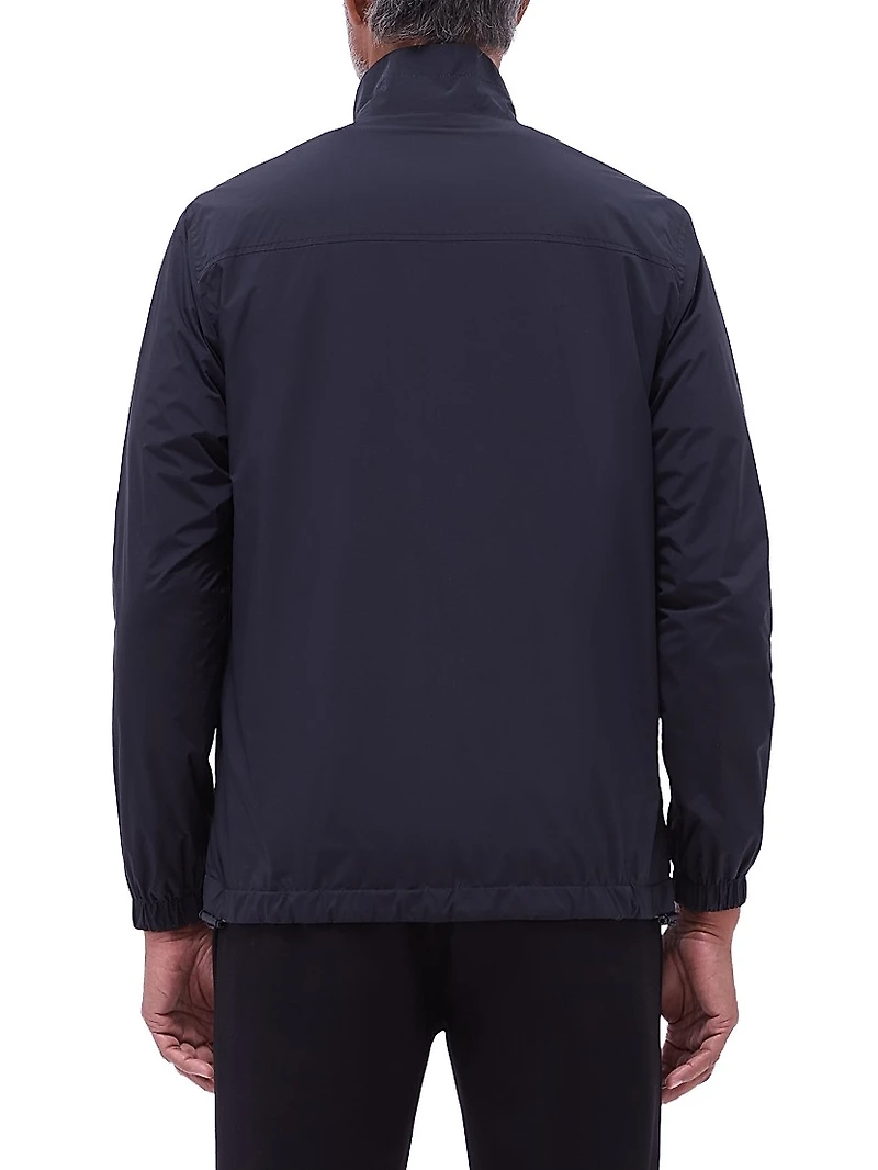 Reversible Stand Collar Zip-Front Jacket