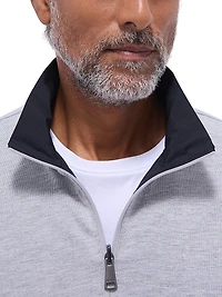 Reversible Stand Collar Zip-Front Jacket